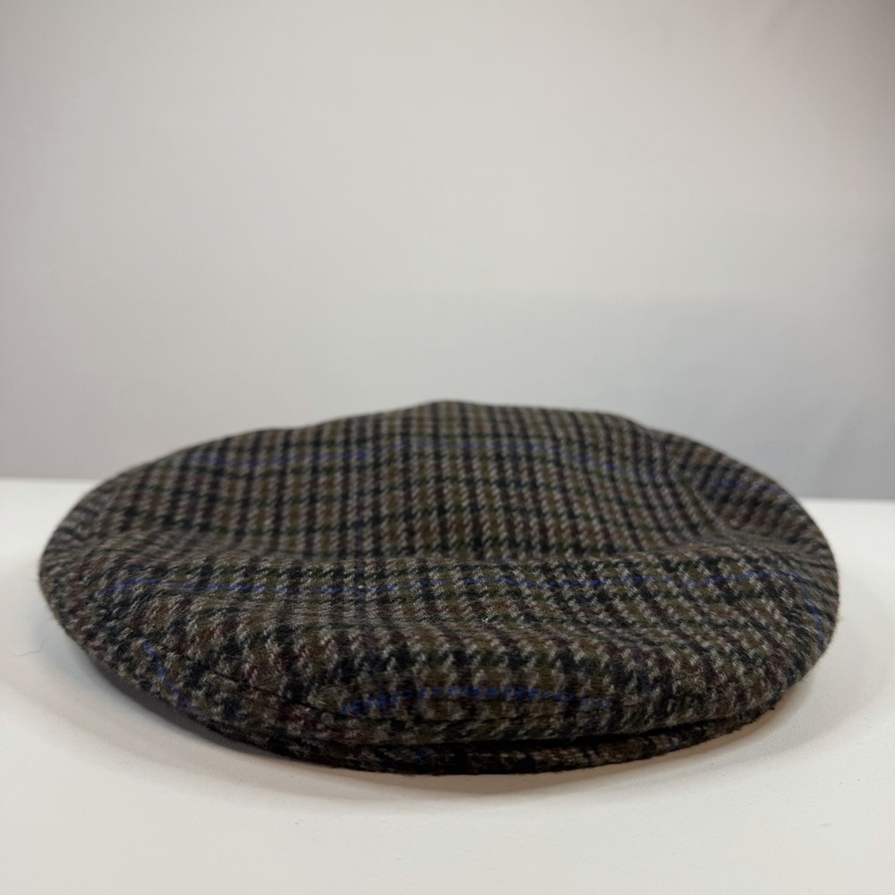 VTG Country Gentleman Mens M Wool Newsboy Cap Plaid Made In Italy(1411-G4)